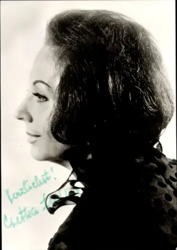 Foto Opernsängerin Cvetka Ahlin, Autogramm