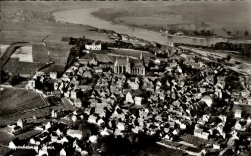 Ak Oppenheim am Oberrhein; Fliegeraufnahme