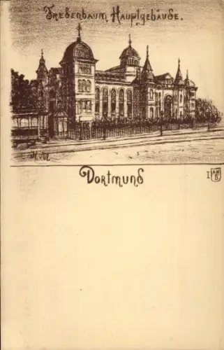 Künstler Ak Dortmund im Ruhrgebiet, Trebenbaum, Hauptgebäude