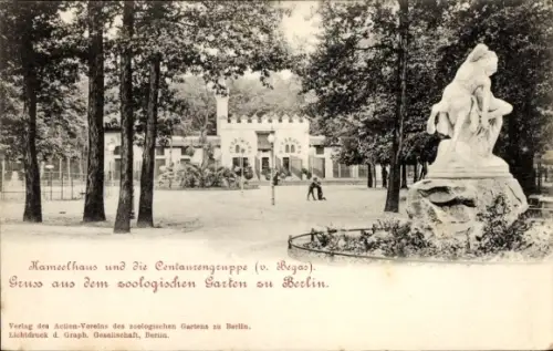 Ak Berlin Tiergarten, Zoologischer Garten, Kamelhaus