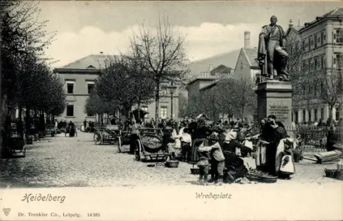 Ak Heidelberg am Neckar, Wredeplatz