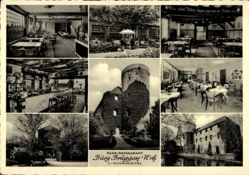 Ak Brüggen am Niederrhein, Park-Restaurant Burg Brüggen, Ansichten