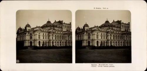 Stereo Foto Krakow Krakau Polen, Theatre National polonais