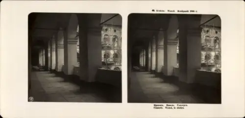 Stereo Foto Krakow Krakau Polen, Wawel, Cloitre