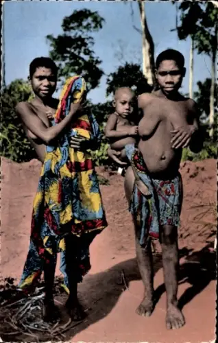 Ak Gabun, Afrikanerinnen mit Kindern