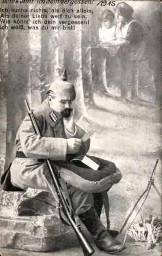 Ak Soldatenliebe, Wie könnt ich dein vergessen, Trauriger Soldat, Familie