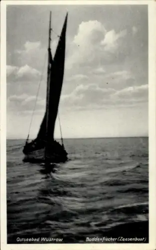 Ak Ostseebad Wustrow Fischland, Baddenfischer, Zeesenboot
