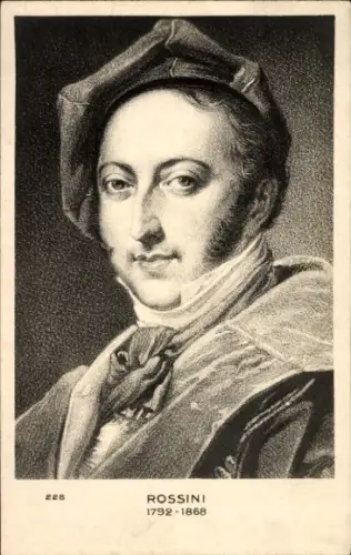 Ak Gioachino Rossini, Komponist, Portrait