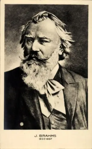 Ak Komponist Johannes Brahms, Portrait