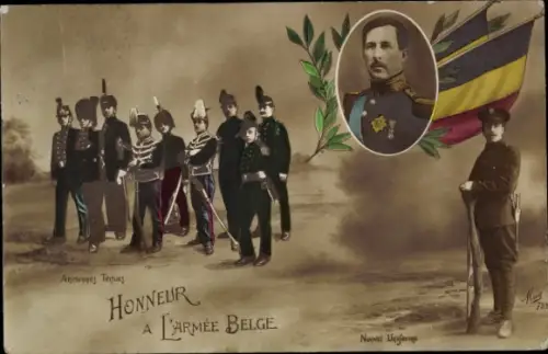 Ak Belgische Armee, König Albert I