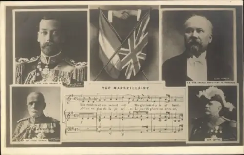 Lied Ak Marseillaise, Französische Alliierte, König George V., Präsident Poincare