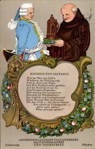 Litho München, Historie vom Salvator, Mönch, Salvatorbrauerei