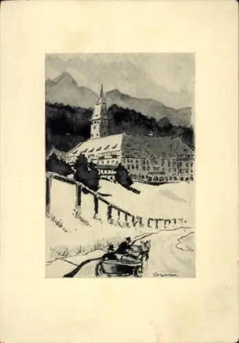 Künstler Ak Elmau Krün in Oberbayern, Schloss