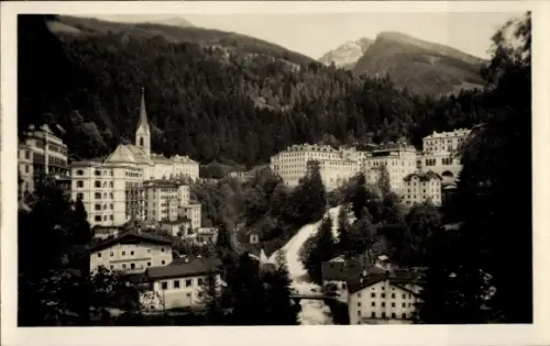 Ak Bad Gastein Badgastein in Salzburg, Ort von der Villa Solitude gesehen