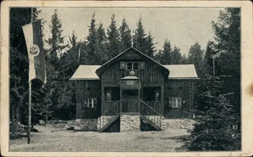 Ak Linz an der Donau Oberösterreich, Naturfreunde-Hütte am Lichtenberg