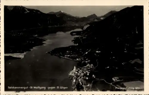 Ak St. Wolfgang im Salzkammergut Oberösterreich, Fliegeraufnahme