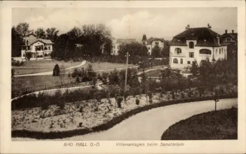 Ak Bad Hall Oberösterreich, Villenanlagen beim Sanatorium