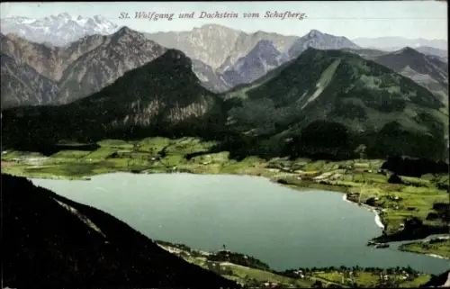 Ak St. Wolfgang im Salzkammergut Oberösterreich, Dachstein vom Schafberg