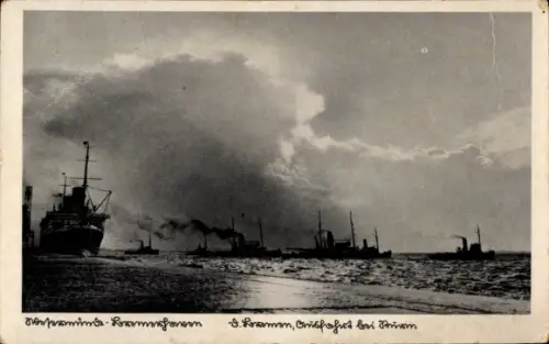 Ak Wesermünde Bremerhaven, Einfahrt bei Sturm