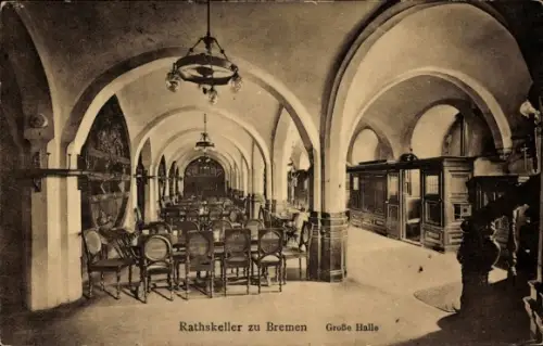 Ak Hansestadt Bremen, Rathskeller zu  Große Halle