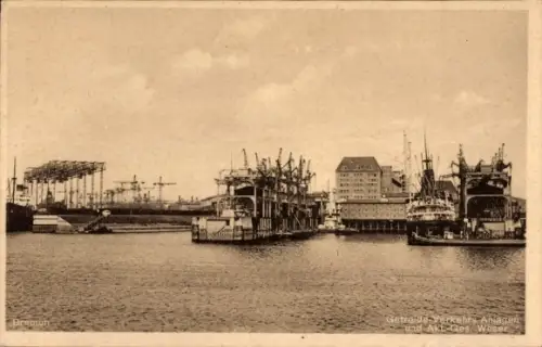 Ak Bremen, Getreideverkehrsanlagen u. AG Weser