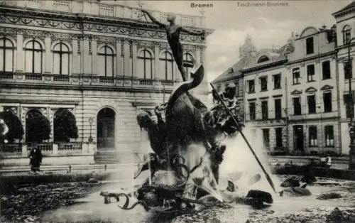 Ak Hansestadt Bremen,  Teichmann-Brunnen