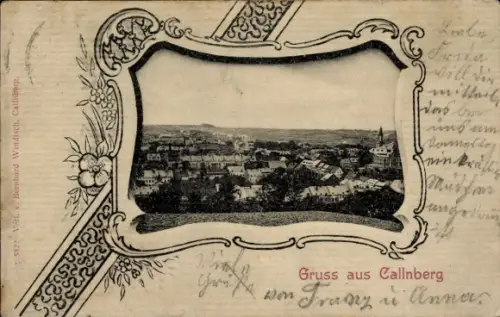 Passepartout Ak Lichtenstein Callnberg Sachsen, Gesamtansicht