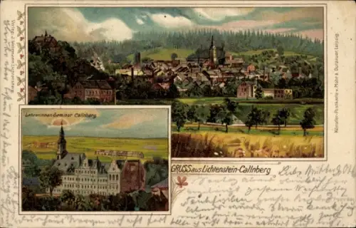 Jugendstil Ak Lichtenstein Callnberg, Ortsansicht