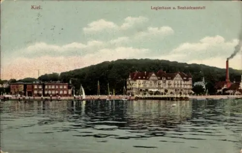 Ak Kiel, Logierhaus und Seebadeanstalt