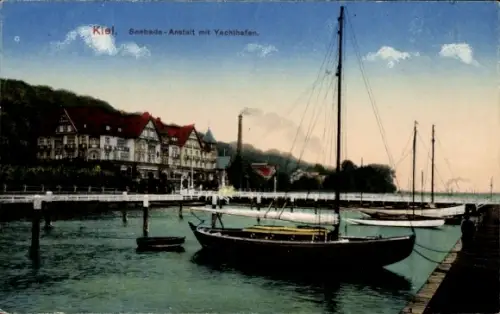 Ak Kiel, Seebadeanstalt, Yachthafen