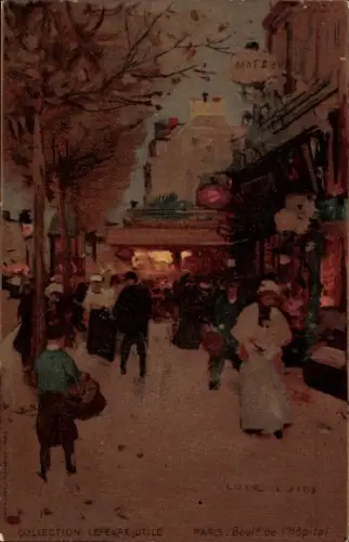 Künstler Ak Loir, Paris, Boulevard de l'Hôpital