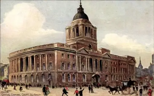 Künstler Ak London City England, Central Criminal Court, Old Bailey