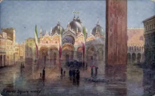 Künstler Ak Venezia Venedig Veneto, Markusplatz