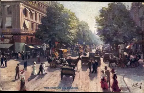Künstler Ak Paris II Bourse, Boulevard des Capucines