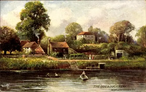 Künstler Ak Worcestershire England, The Dog and Duck Ferry