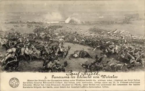 Ak Waterloo Wallonisch Brabant, Panorama der Schlacht