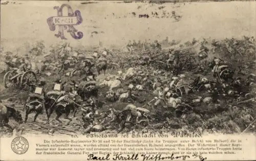 Ak Waterloo Wallonisch Brabant, Panorama der Schlacht