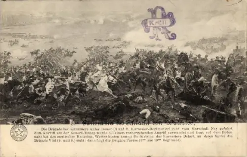 Ak Waterloo Wallonisch Brabant, Panorama der Schlacht