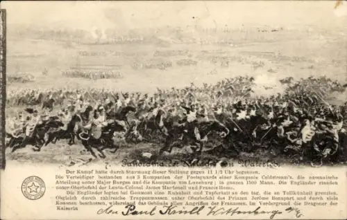 Ak Waterloo Wallonisch Brabant, Panorama der Schlacht