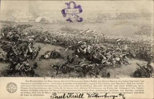 Ak Waterloo Wallonisch Brabant, Panorama der Schlacht