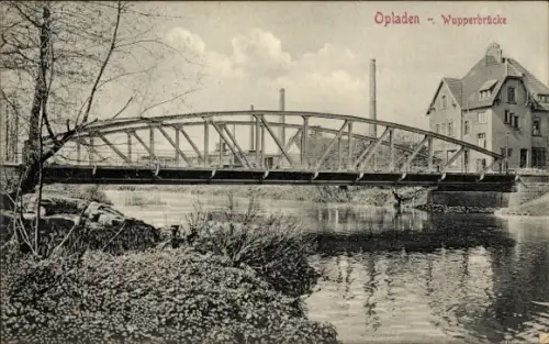 Ak Opladen Leverkusen im Rheinland, Wupperbrücke