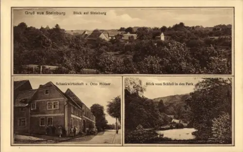 Ak Steinbourg Steinburg Elsass Bas Rhin, Blick auf  Schankwirtschaft v. Otto Hölzer, Blick vom Sc