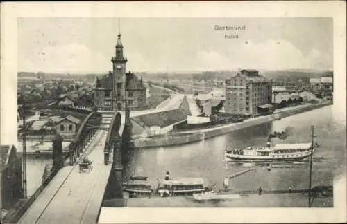 Ak Dortmund im Ruhrgebiet, Hafen