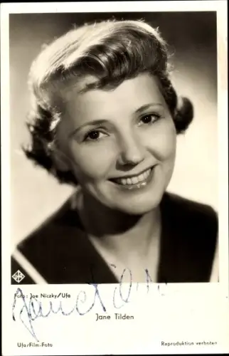 Ak Schauspielerin Jane Tilden, Portrait, Autogramm