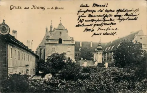 Ak Krems an der Donau Niederösterreich,  Staatsgymnasium, Gebäudeansicht