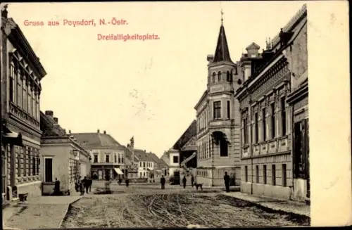 Ak Erdberg Poysdorf Niederösterreich, Dreifaltigkeitsplatz