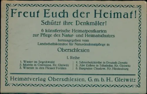 6 Ak Bielsko Biała Bielitz Biala Oberschlesien, Freut euch der Heimat schützt ihre Denkmäler!