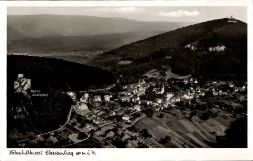 Ak Ebersteinburg Baden Baden am Schwarzwald, Ruine Eberstein, Höhenluftkurort Ebersteinburg 409 m
