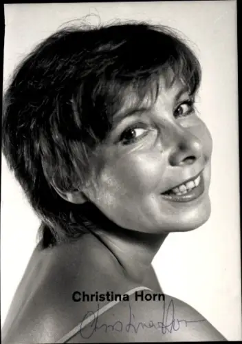 Ak Schauspielerin Christina Horn, Portrait, Autogramm