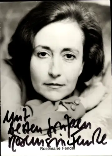 Ak Schauspielerin Rosemarie Fendel, Portrait, Autogramm